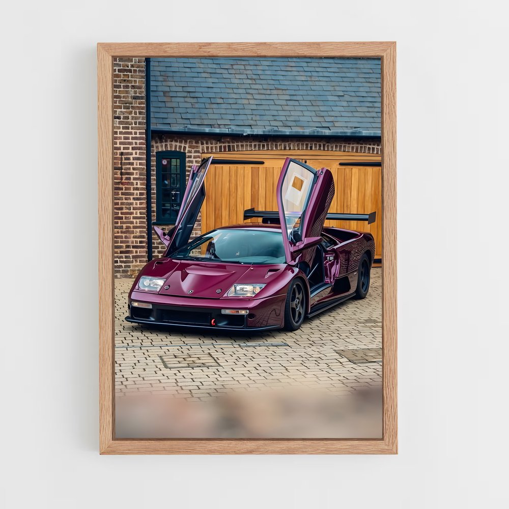 Poster Purple Lamborghini (vue 4)